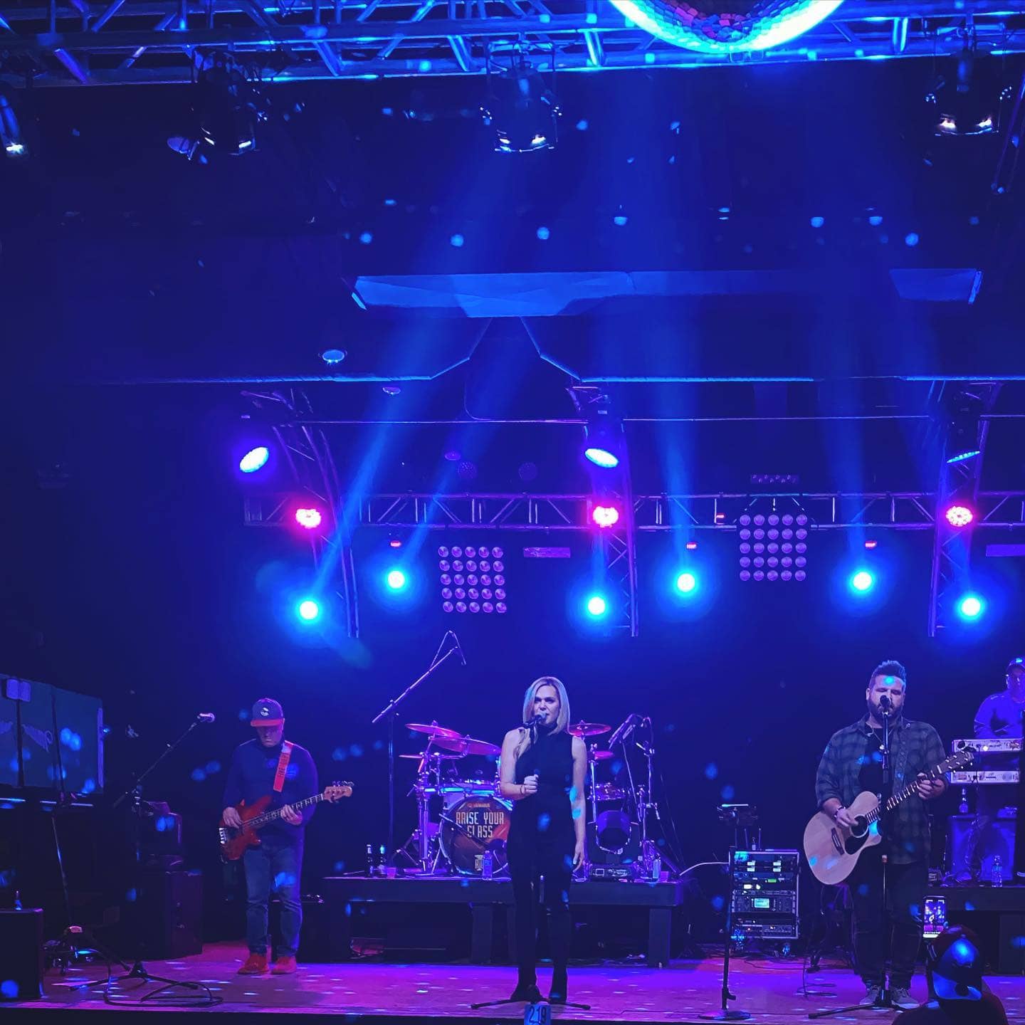 Raise Your Glass performing I Want It That Way live.