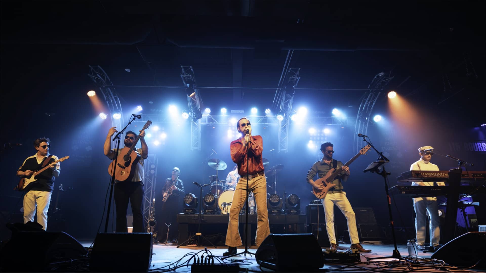 The Ron Burgundy's performing at a TRSE show